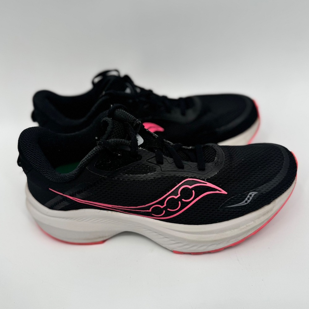 Saucony Axon 3 Women's Running Shoes Black‎ Pink Size 9 Lightweight